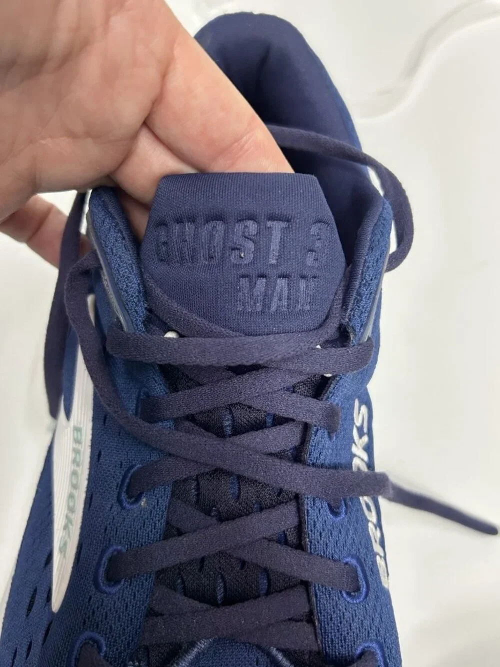 Brooks GHOST MAX 3 Shoes Womens 12 Navy Peacock Blue Walking Sneakers EXC